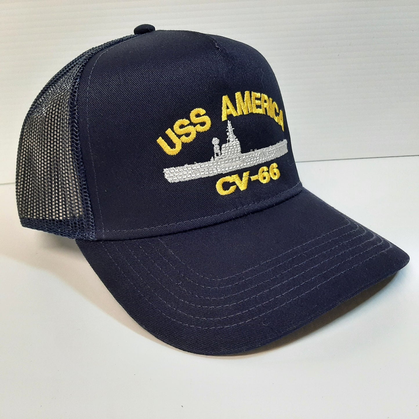 US Navy USS America CV-66 Hat Embroidered Baseball Cap Mesh Snapback