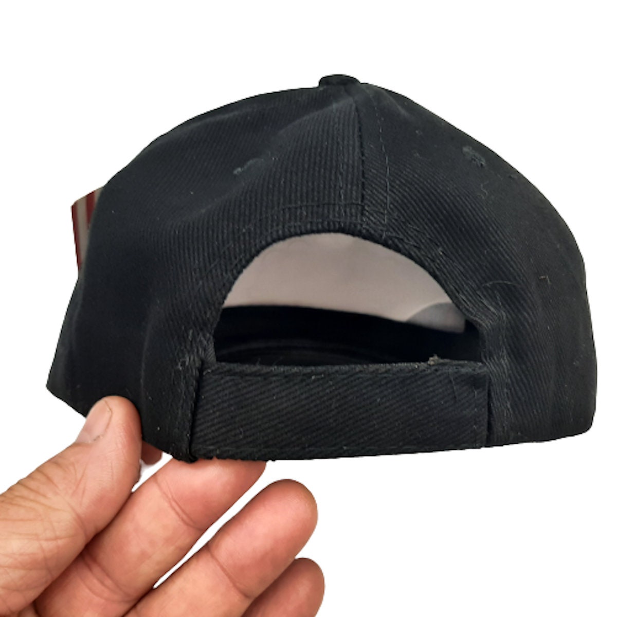 Thin Blue Line Hat Strapback Baseball Cap Solid Black Embroidered Flag Police