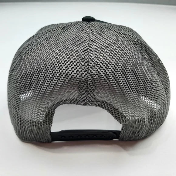 Copenhagen Old Oilfield Snuff Embroidered Patch Flat Bill Snapback Mesh Hat Cap Otto Black & Gray