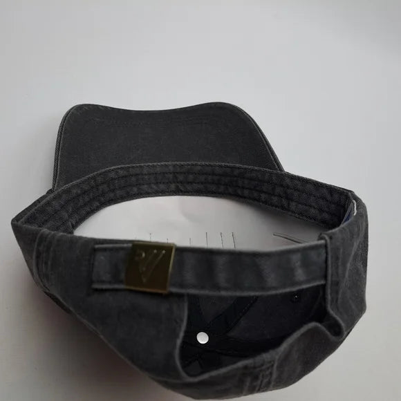 Valentines Day Snoopy & Woodstock Embroidered Patch Hat Cap Gray Washed Relaxed Dark Gray