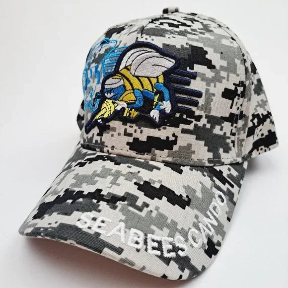 US Navy Seabees Can Do Men's Ball Cap Hat Embroidered Digital Camouflage