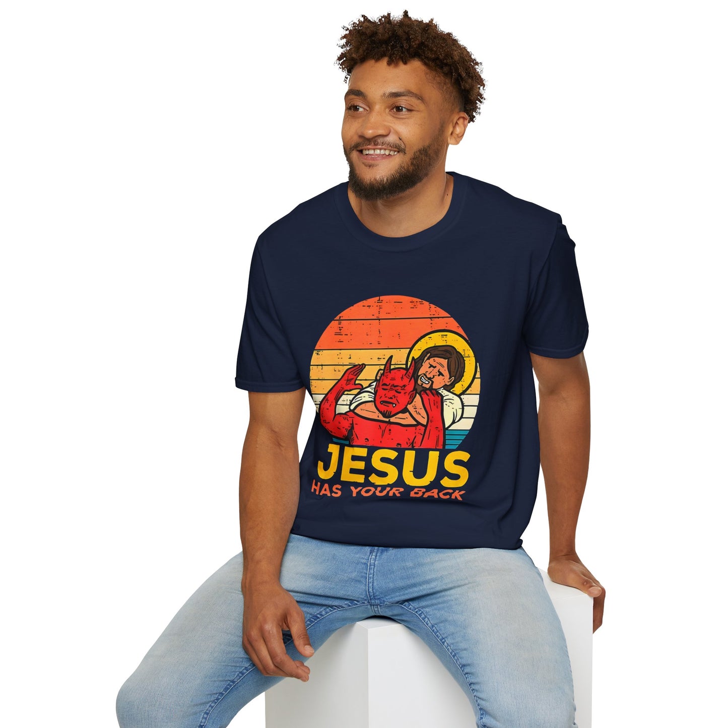 Jesus Has Your Back Unisex Softstyle T-Shirt Religious Christian Wear