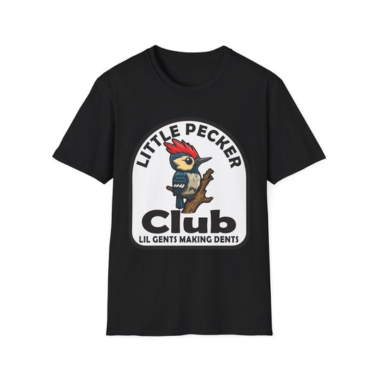 Official Little Pecker Club Lil Gents Making Dents Unisex Softstyle T-Shirt Cotton