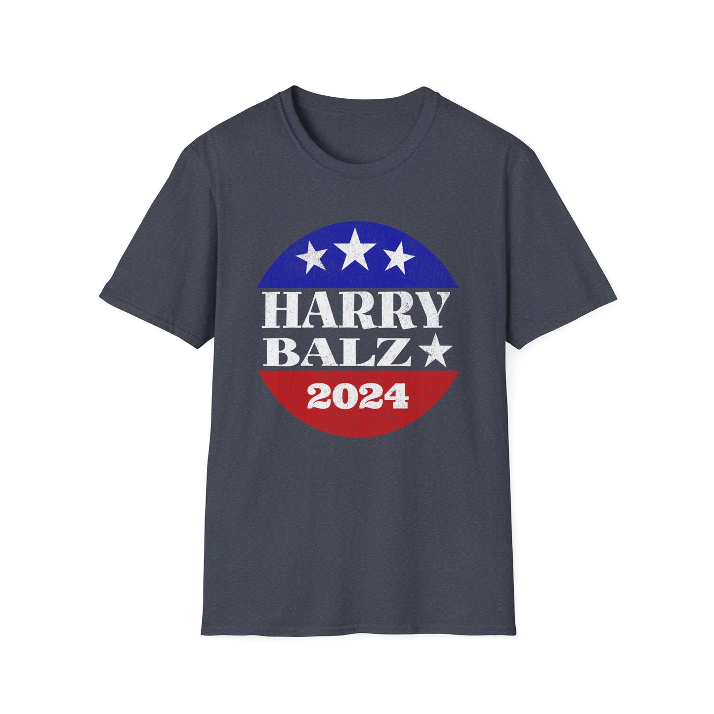 Harry Balz 2024 Election Campaign Unisex Softstyle T-Shirt Harris Walz Spoof