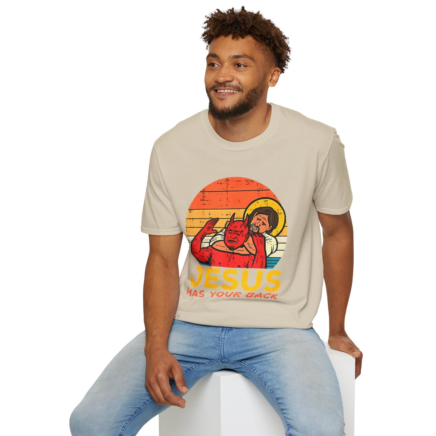 Jesus Has Your Back Unisex Softstyle T-Shirt Religious Christian Wear