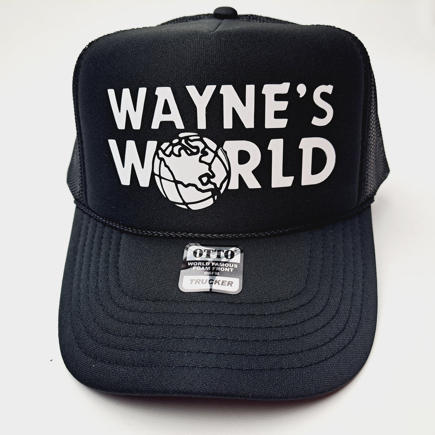 Wayne's World Foam Mesh Trucker Snapback Black
