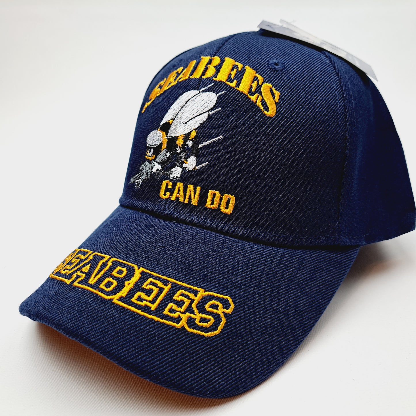 US Navy Seabees Can Do Men's Official Ball Cap Hat Embroidered Navy Blue Acrylic