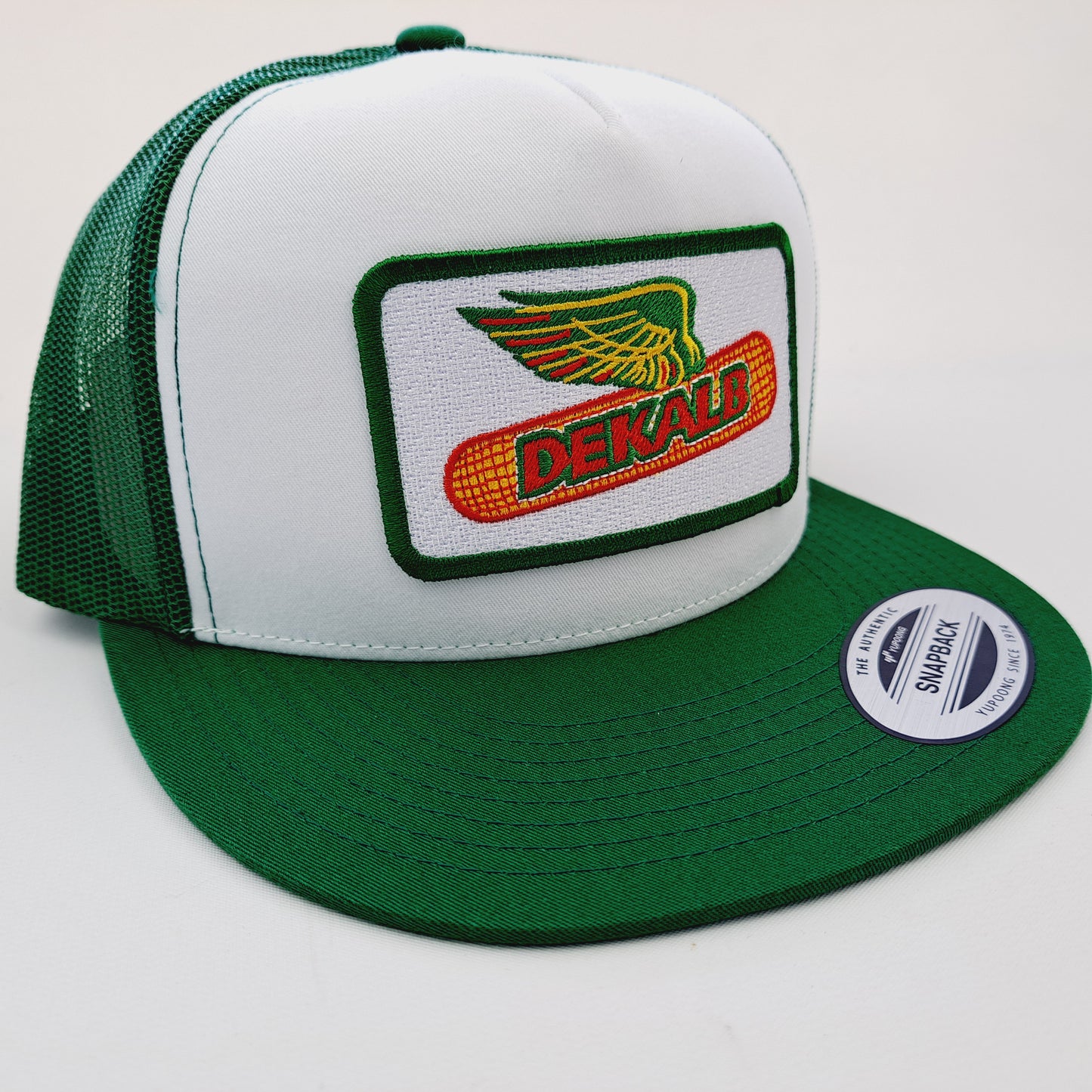 Dekalb Embroidered Patch Flat Bill Trucker Mesh Snapback Cap Hat