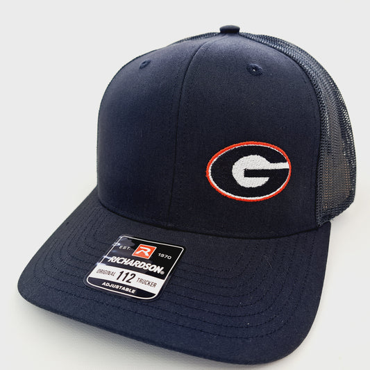 Georgia Bulldogs Richardson 112 Embroidered Trucker Mesh Snapback Cap Hat Black