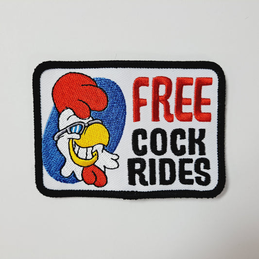 Free Cock Rides Embroidered Patch