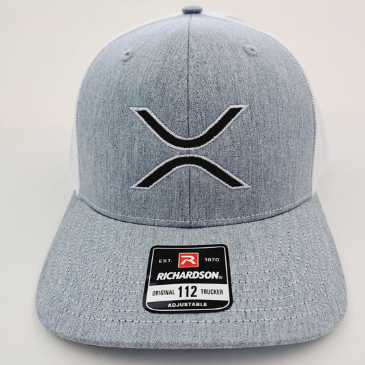 XRP Crypto Ripple Richardson Trucker Mesh Snapback Hat Cap Embroidered