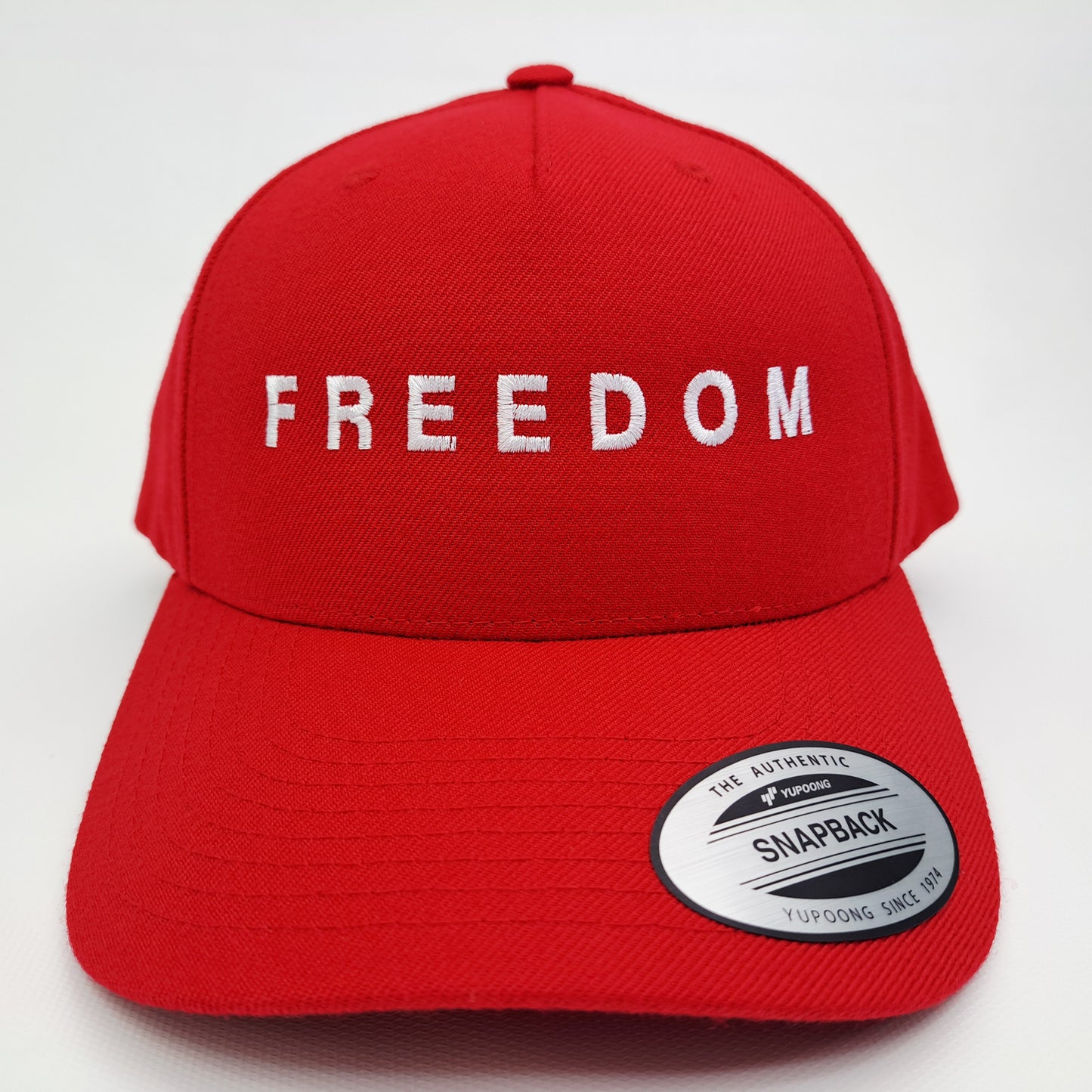 Freedom Charlie Kirk Embroidered Curved Bill Trucker Mesh Snapback Cap