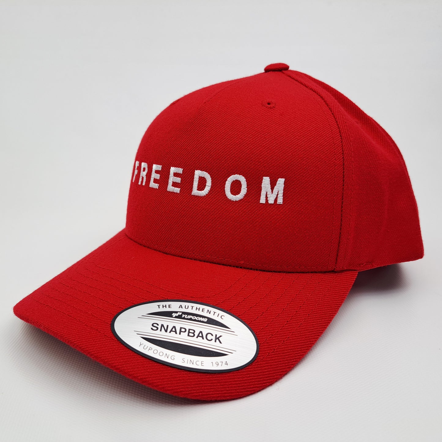 Freedom Charlie Kirk Embroidered Curved Bill Trucker Mesh Snapback Cap