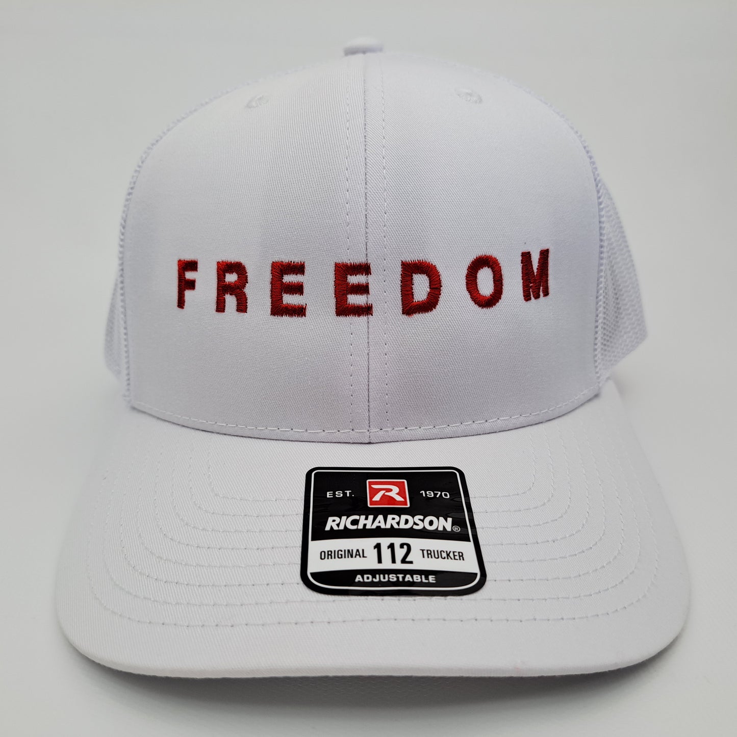 Freedom Charlie Kirk Embroidered Curved Bill Trucker Mesh Snapback Cap