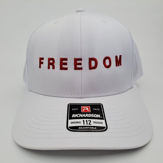 Freedom Charlie Kirk Embroidered Curved Bill Trucker Mesh Snapback Cap