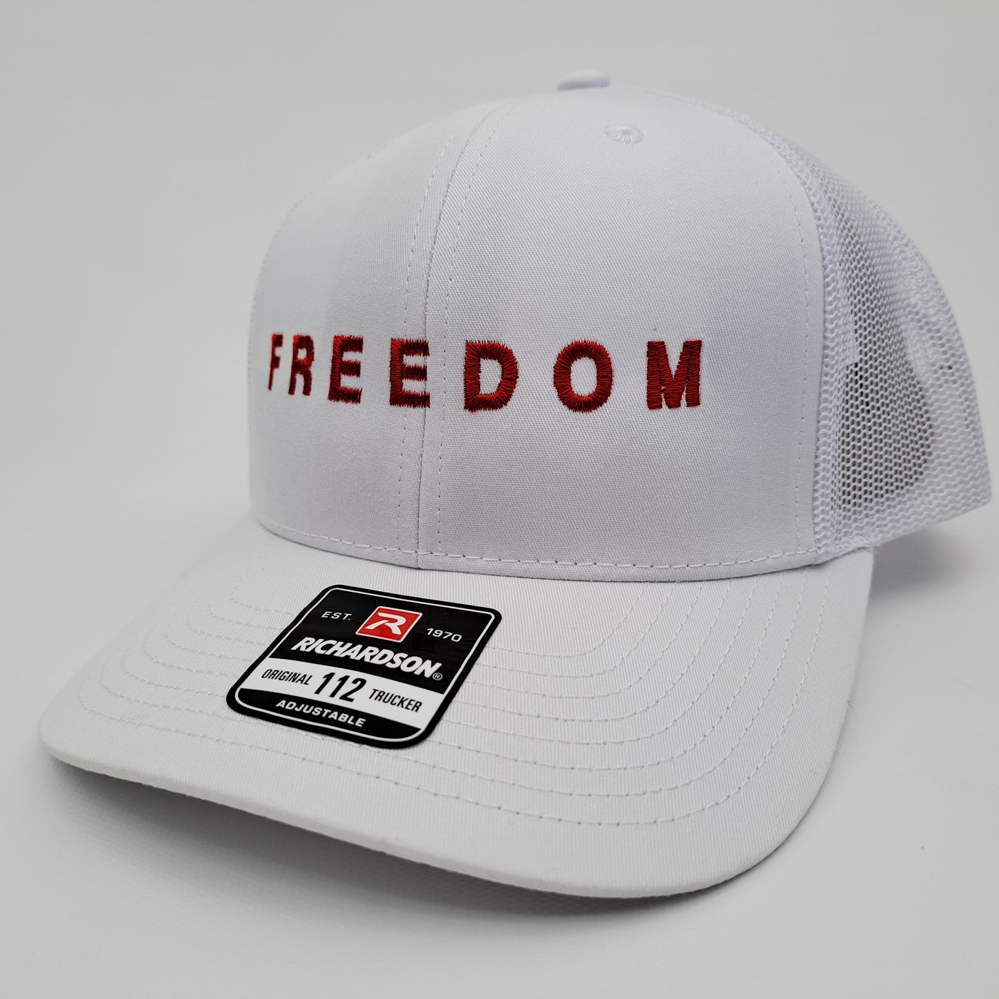 Freedom Charlie Kirk Embroidered Curved Bill Trucker Mesh Snapback Cap