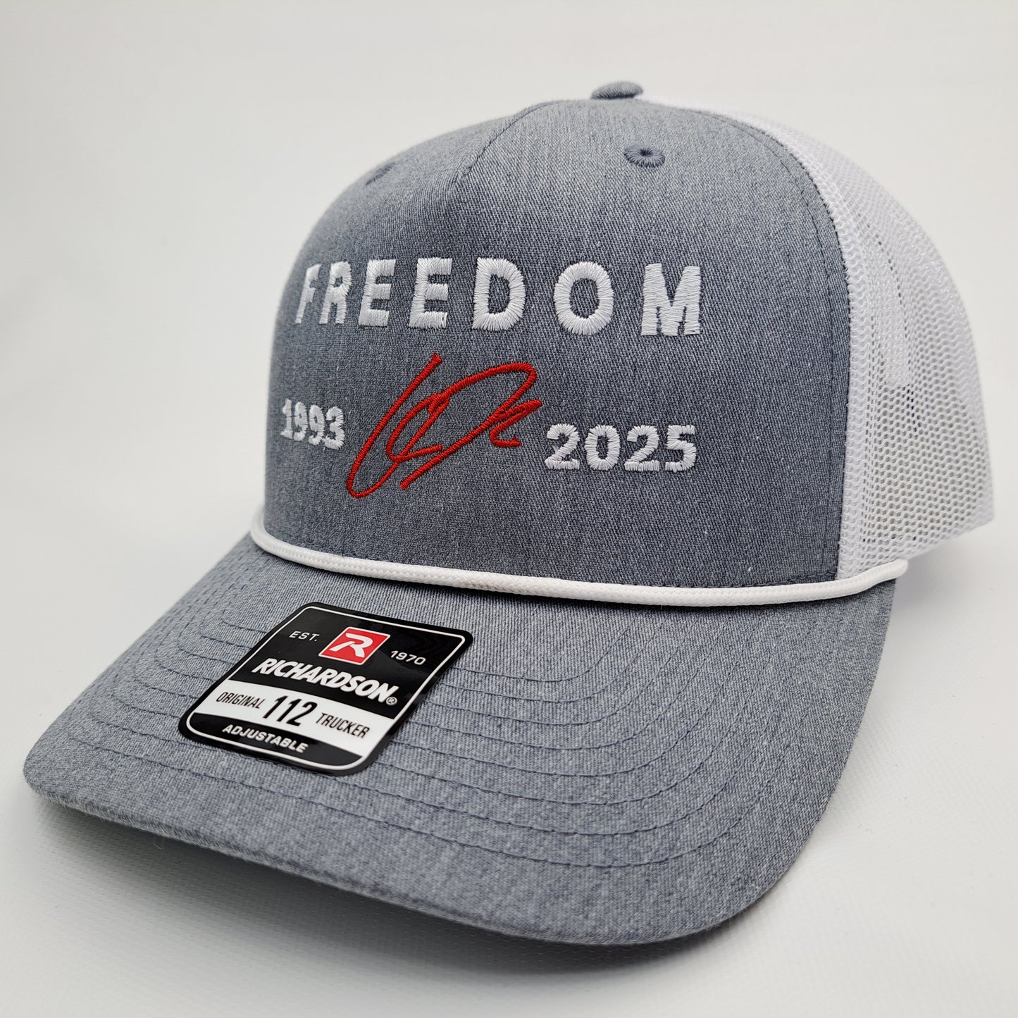 Freedom Charlie Kirk Embroidered Curved Bill Trucker Mesh Snapback Cap