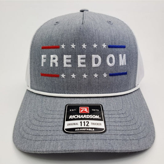 Freedom Charlie Kirk Embroidered Curved Bill Trucker Mesh Snapback Cap