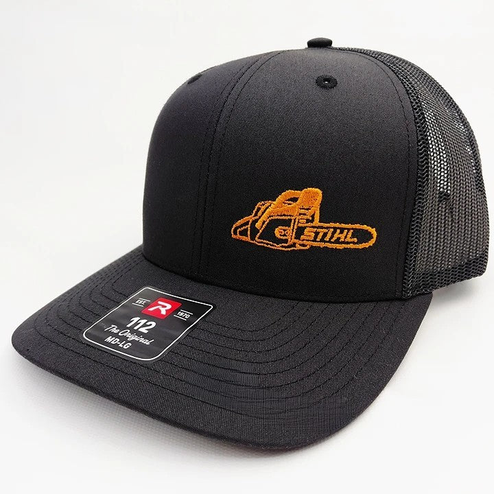 STIHL Chainsaw Richardson 112 Embroidered Cap Hat Mesh Snapback Black