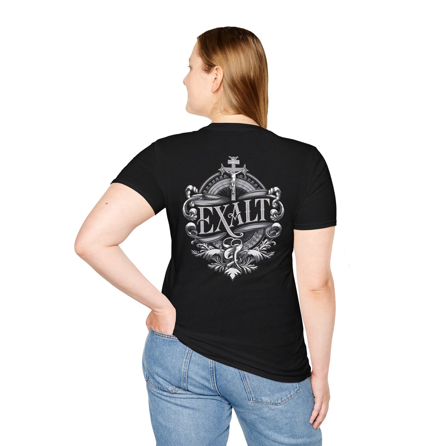 Exalt Jesus Christian Unisex Softstyle T-Shirt Ring-spun cotton Believer in Christ