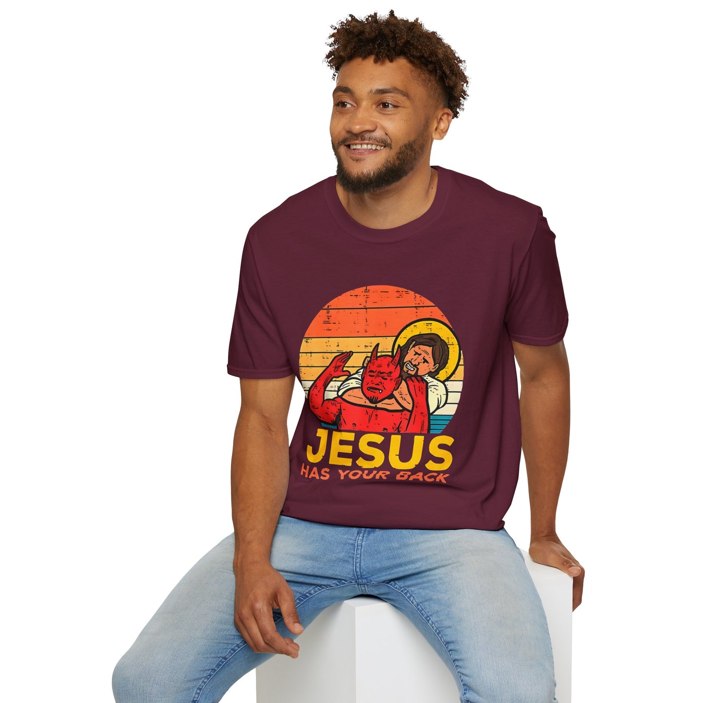 Jesus Has Your Back Unisex Softstyle T-Shirt Religious Christian Wear