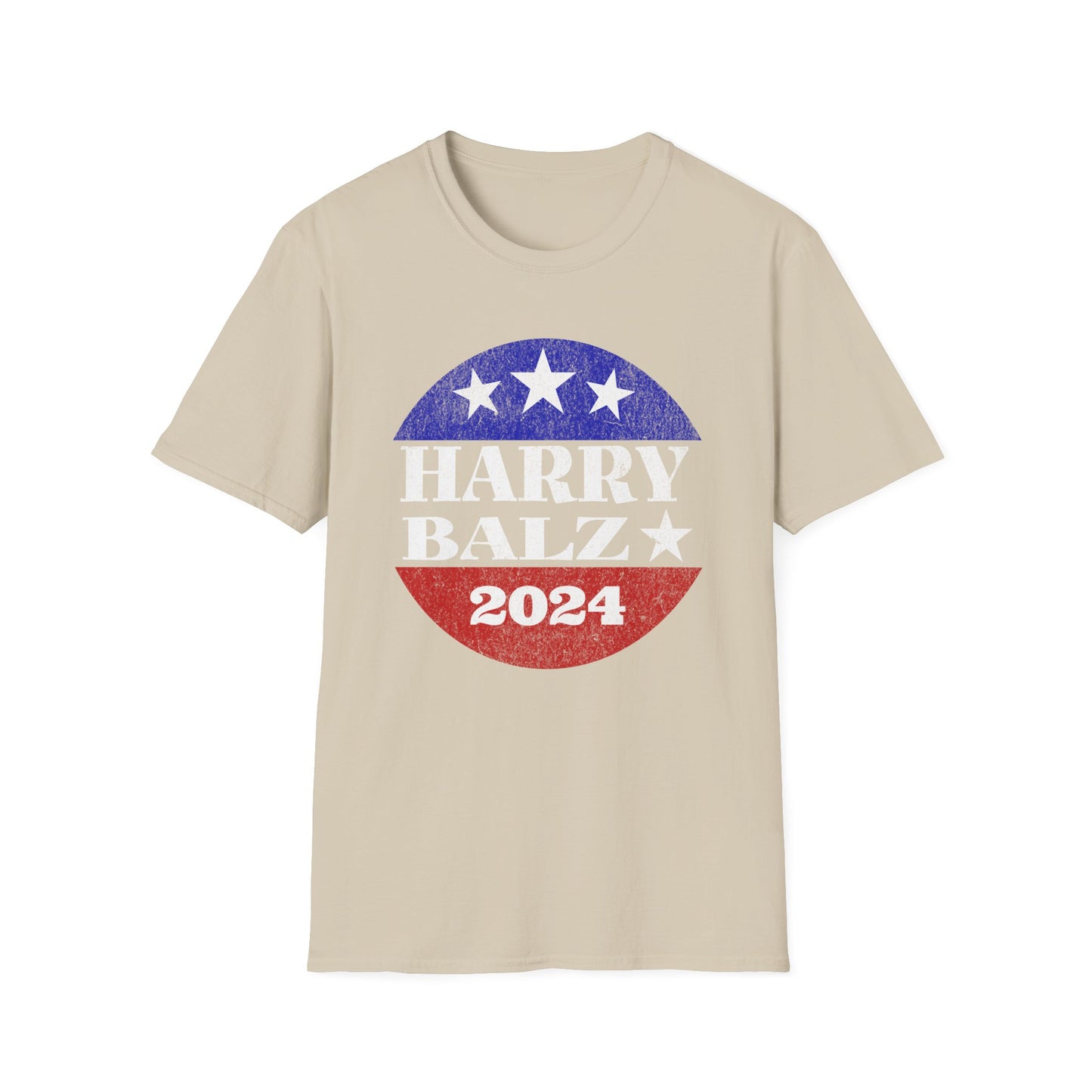 Harry Balz 2024 Election Campaign Unisex Softstyle T-Shirt Harris Walz Spoof