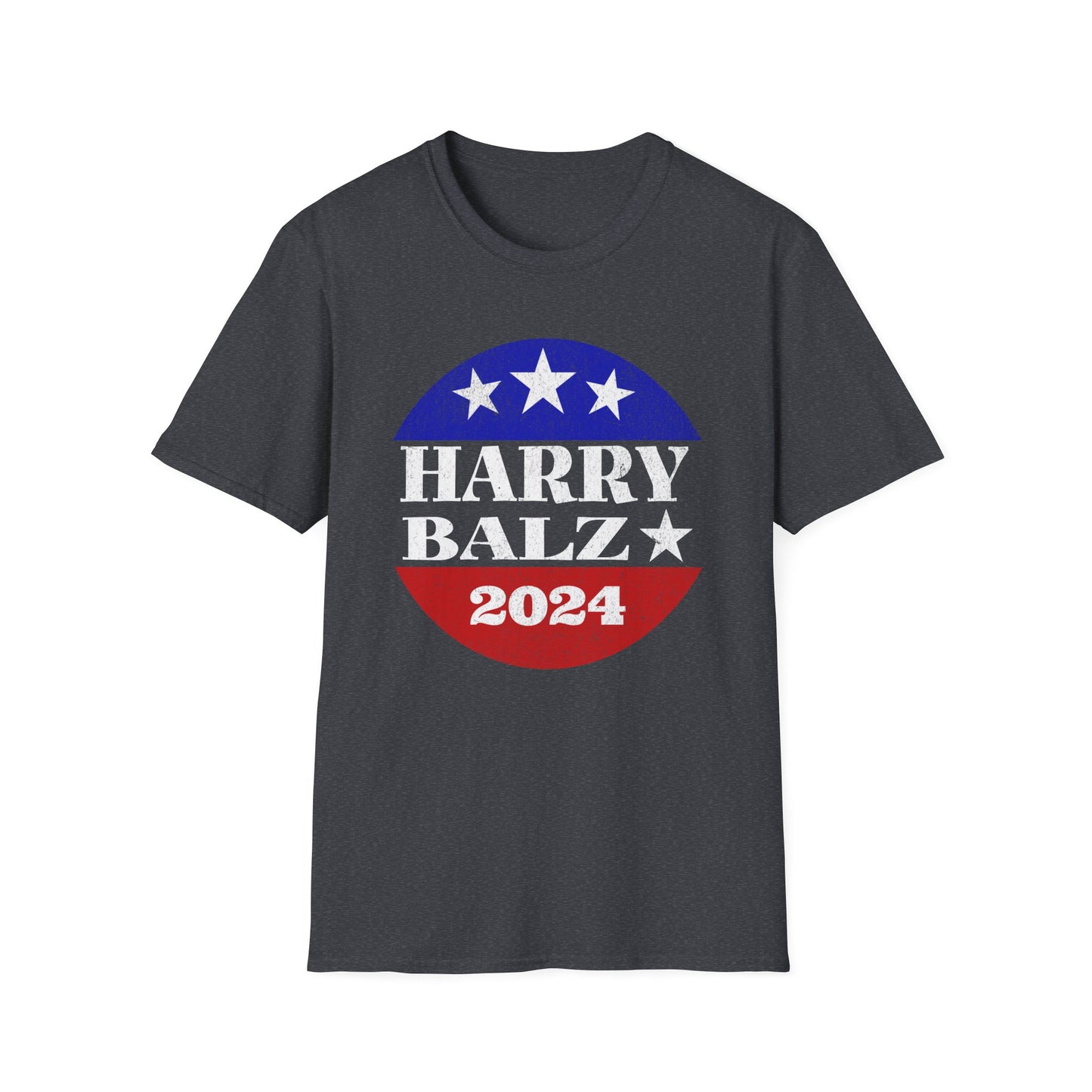 Harry Balz 2024 Election Campaign Unisex Softstyle T-Shirt Harris Walz Spoof