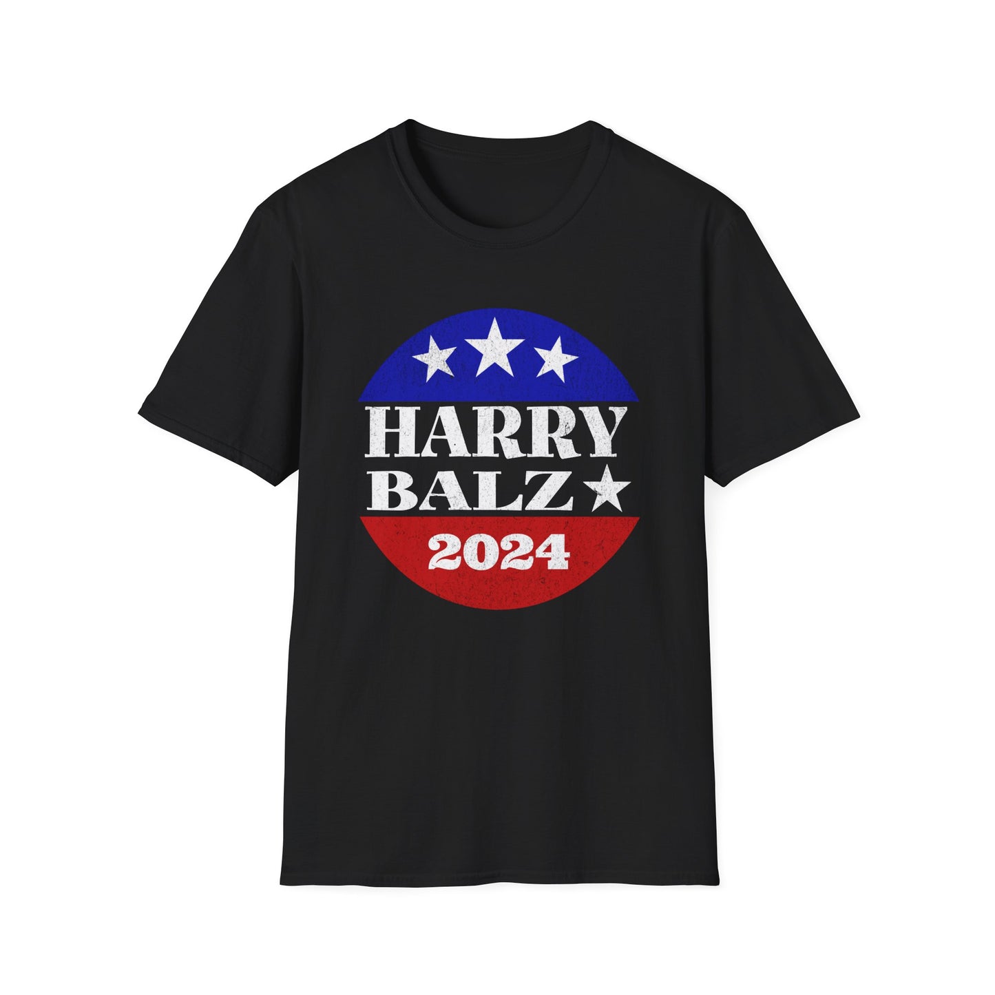 Harry Balz 2024 Election Campaign Unisex Softstyle T-Shirt Harris Walz Spoof