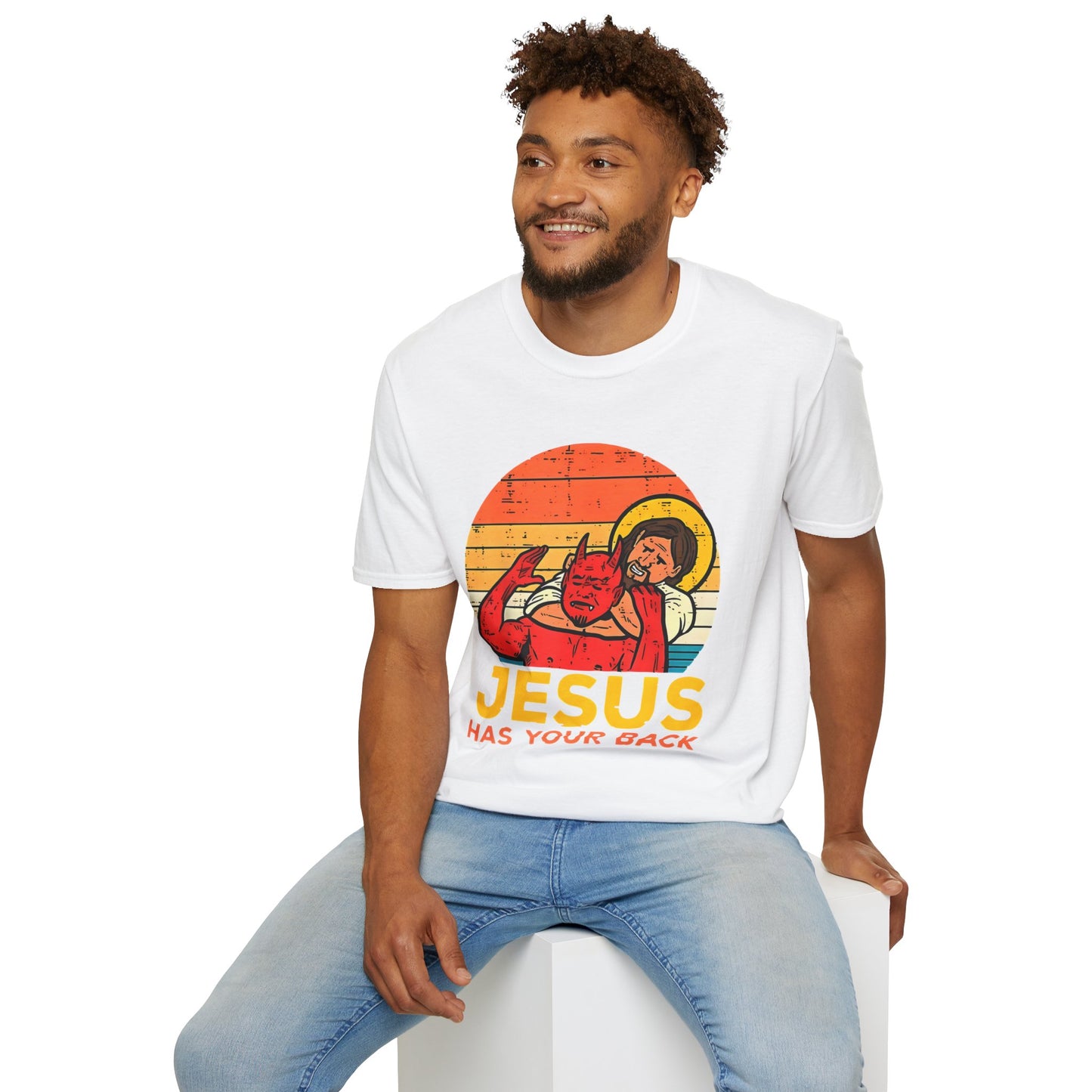 Jesus Has Your Back Unisex Softstyle T-Shirt Religious Christian Wear