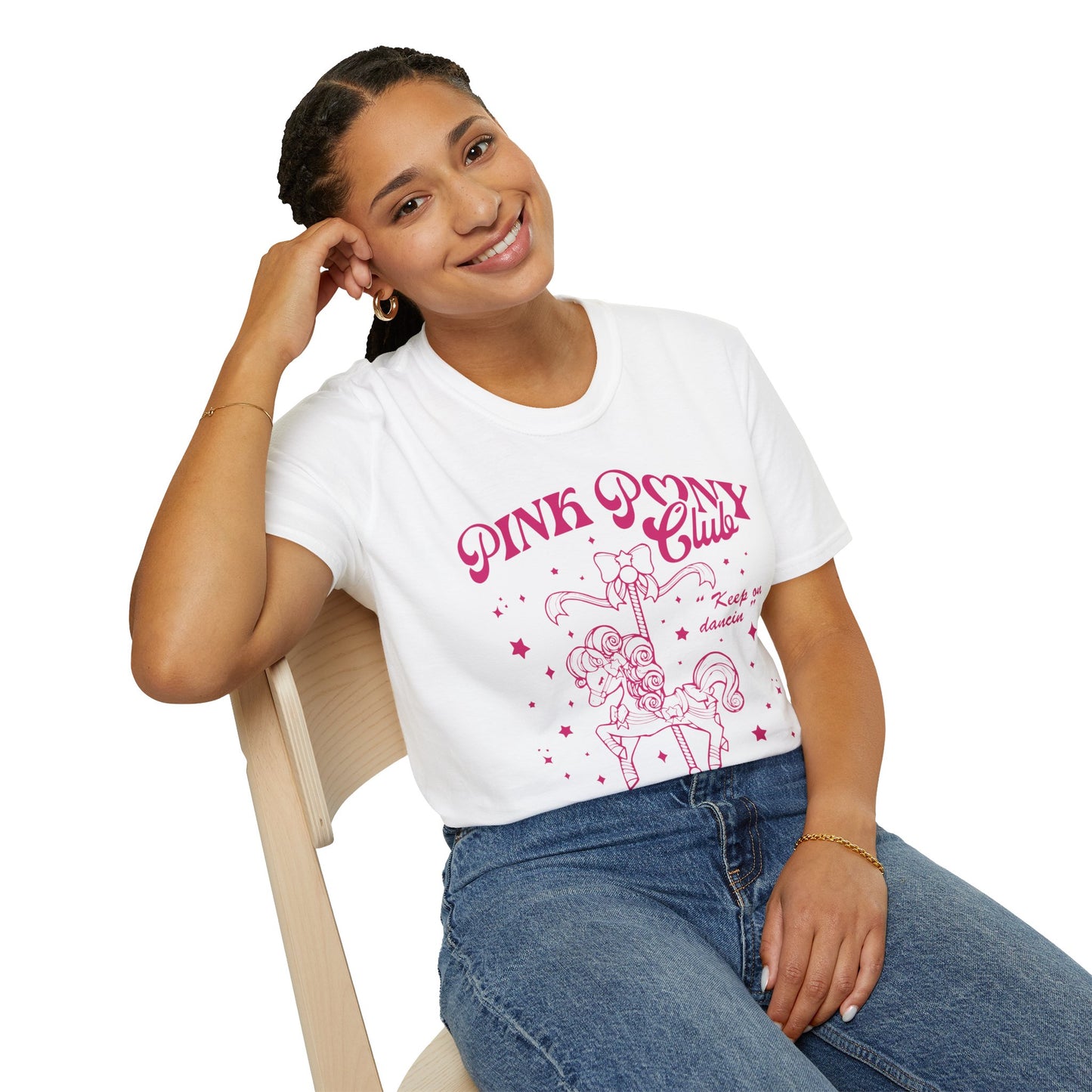 Pink Pony Club Chappell Music Unisex T-Shirt White Ring-spun Cotton