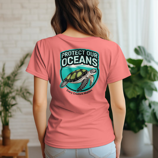 Sea Turtle Protect Our Oceans T-shirt Evry Creature Matters Sea Life