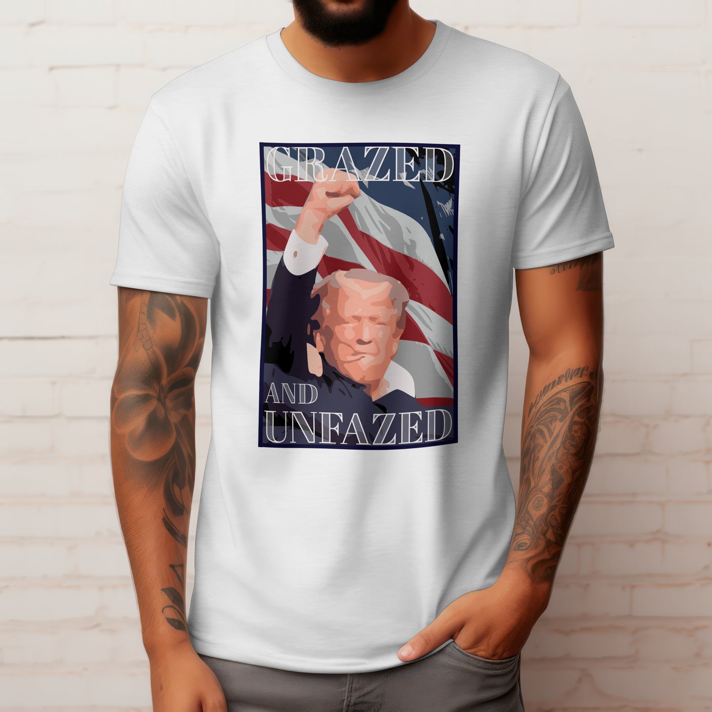 Grazed and Unfazed Trump T-shirt Black