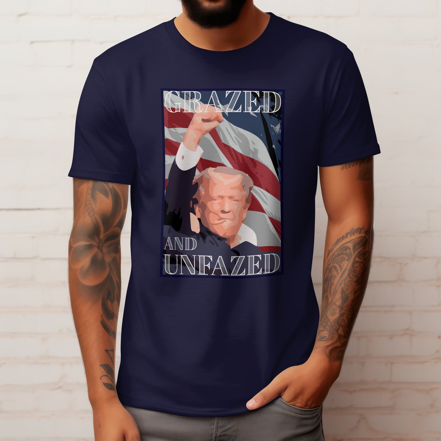 Grazed and Unfazed Trump T-shirt Black