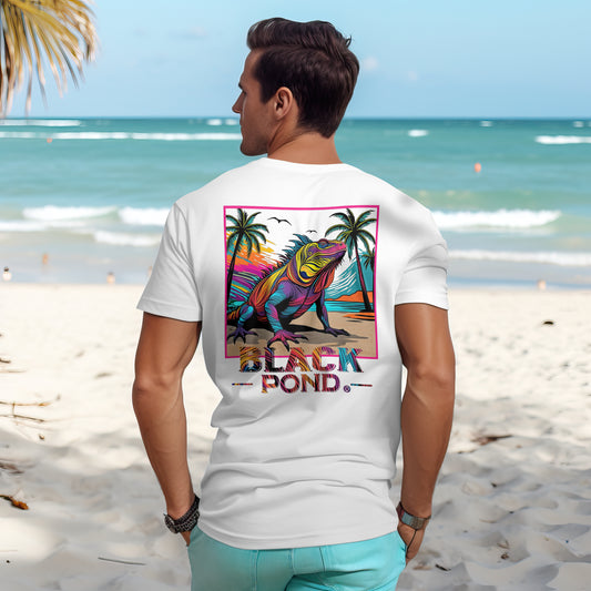 Black Pond "The Iguana"  Southern Florida Lifestyle T-shirt Hunting Fishing Outdoors