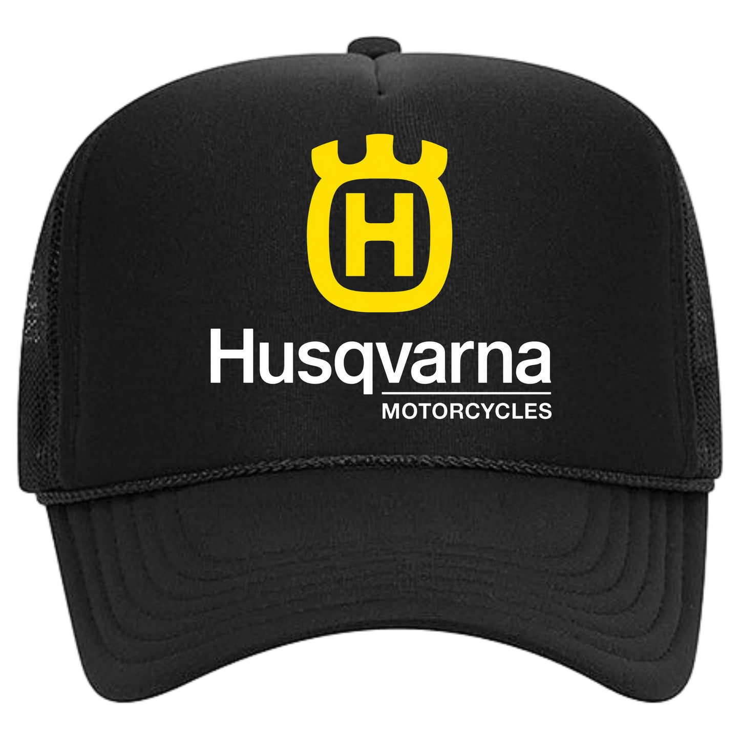 Husqvarna Motorcycles Foam Trucker Mesh Snapback Hat Cap Vintage style
