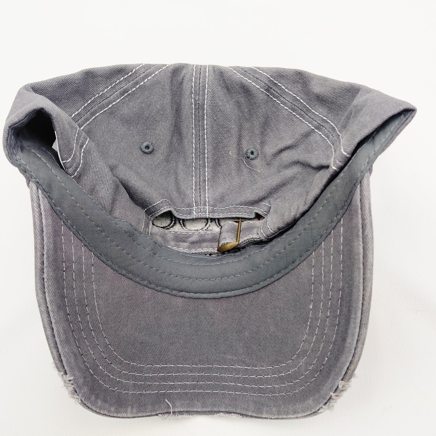 Dog Mom Distressed Adjustable Embroidered Hat Ragged Patch Cap