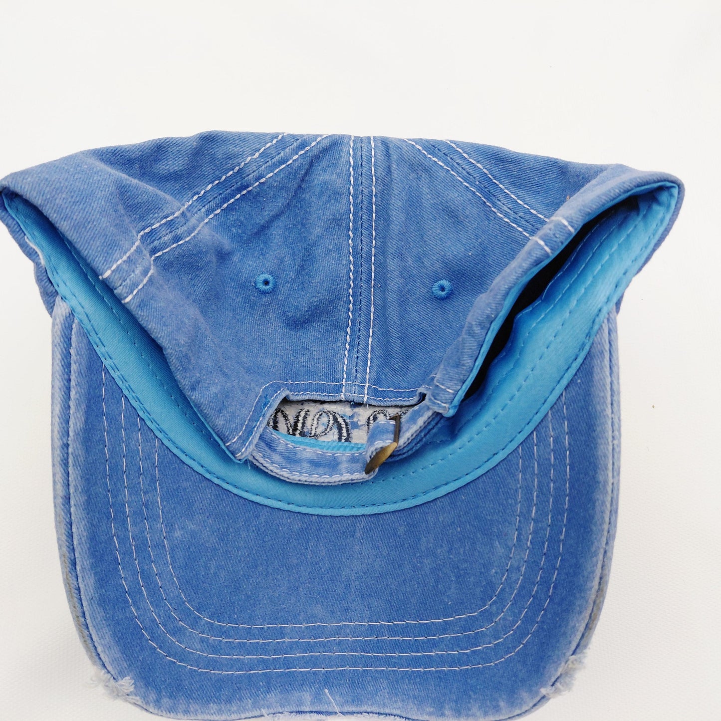Dog Mom Distressed Adjustable Embroidered Hat Ragged Patch Cap