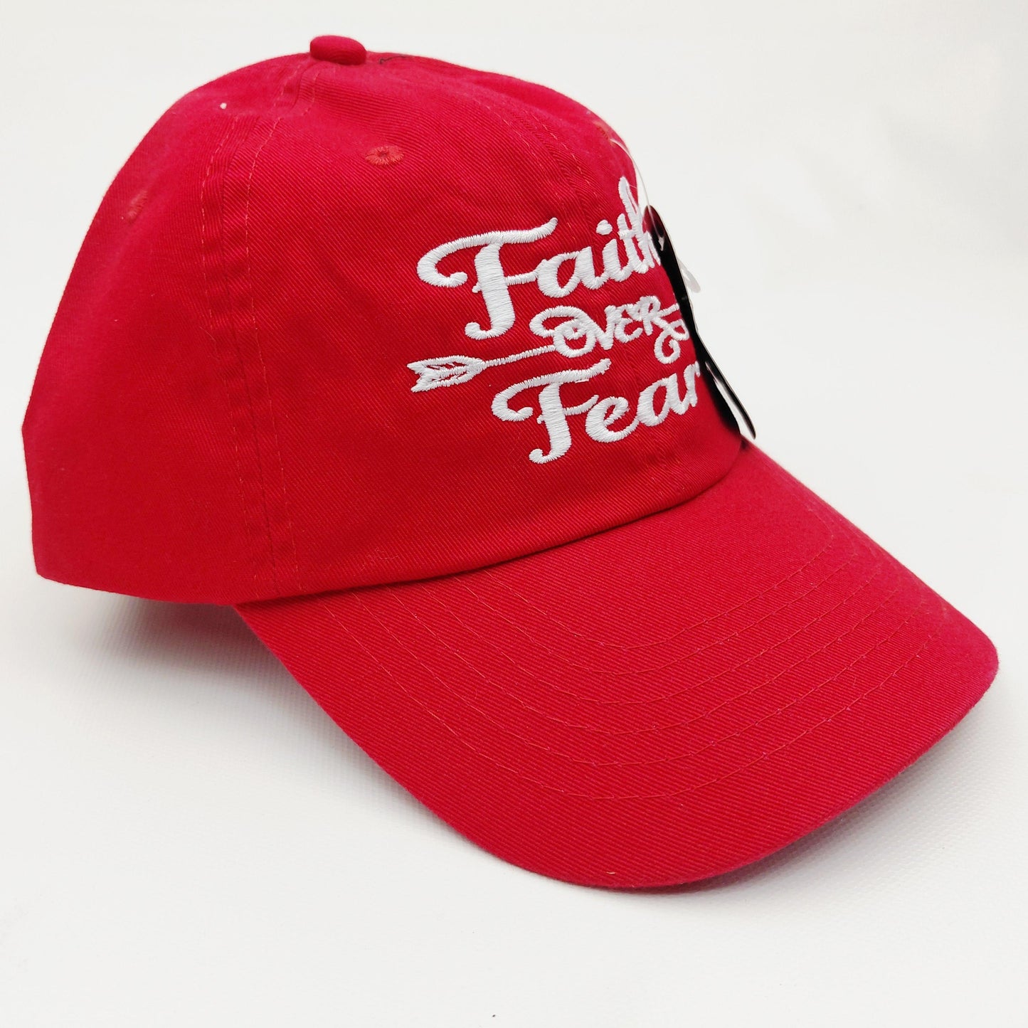 Faith Over Fear Women's Hat Cap Religious Cotton Embroidered