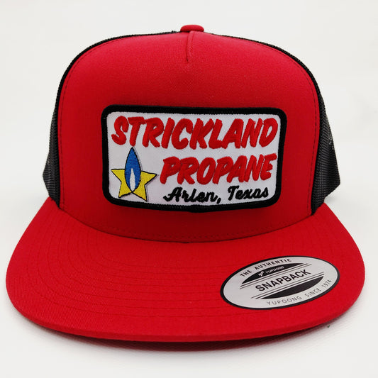 Strickland Propane Embroidered Patch Flat Bill Trucker Mesh Snapback Cap Hat