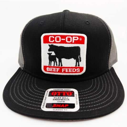 CO-OP Beef Feeds Trucker Cap Hat Mesh Snapback Textured Patch