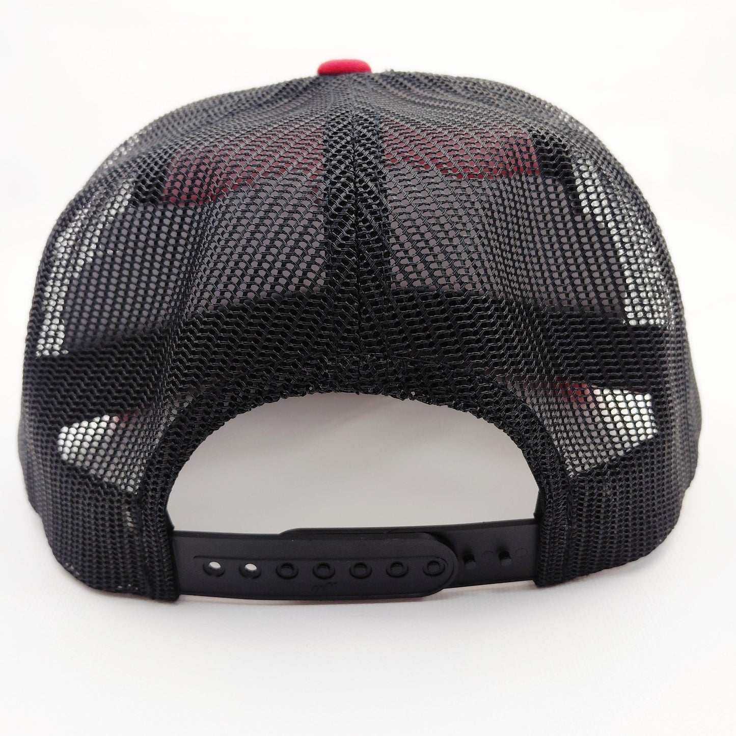 Free Chicken Rides Red Snapback Hat with Cartoon Patch