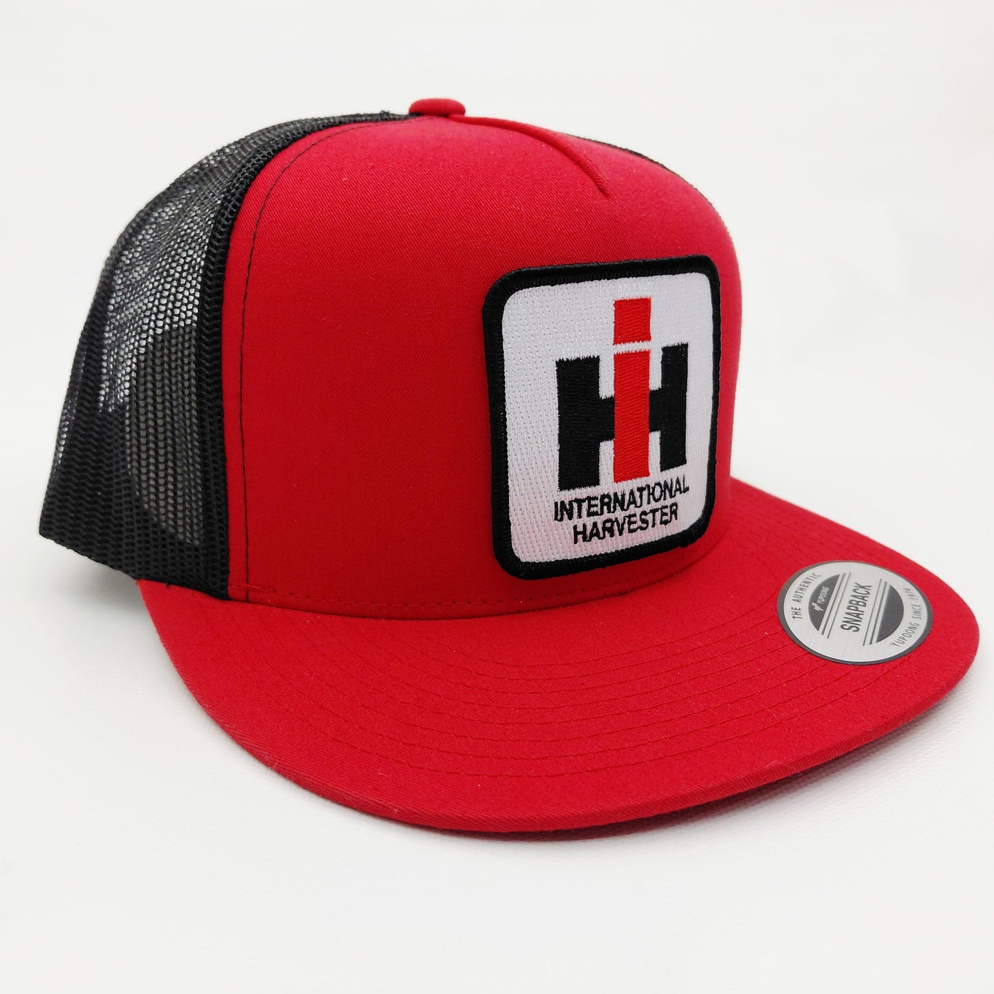 IH International Harvester Embroidered Patch Flat Bill Mesh Snapback Cap Hat