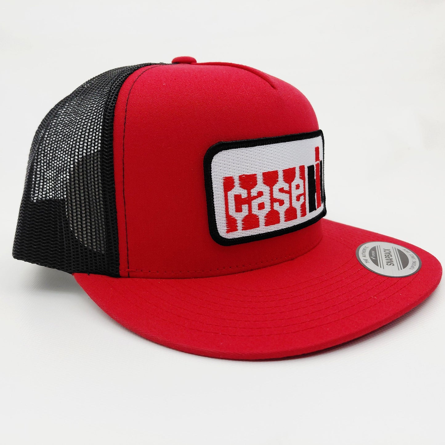 Case IH International Embroidered Patch Flat Bill Trucker Mesh Snapback Cap Hat