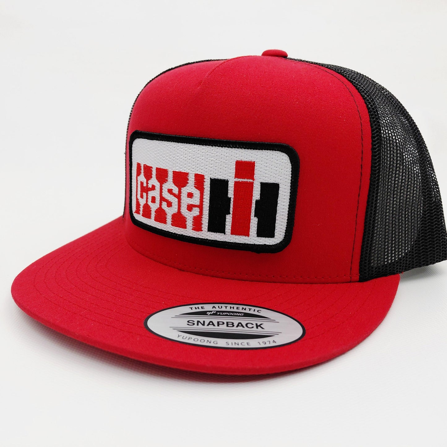 Case IH International Embroidered Patch Flat Bill Trucker Mesh Snapback Cap Hat