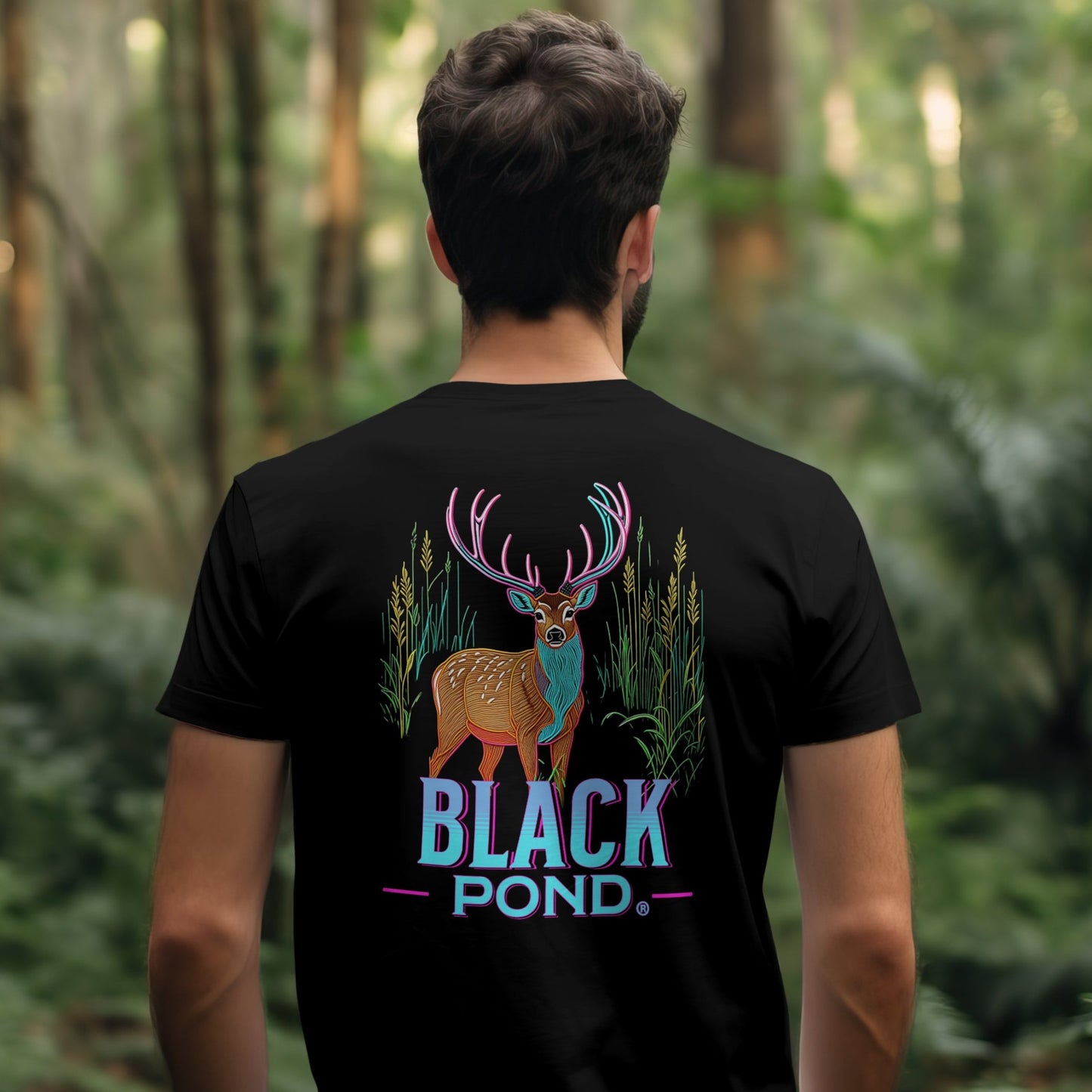 Black Pond "The Rut" Deer Buck Hunting Big Game T-shirt Outdoors