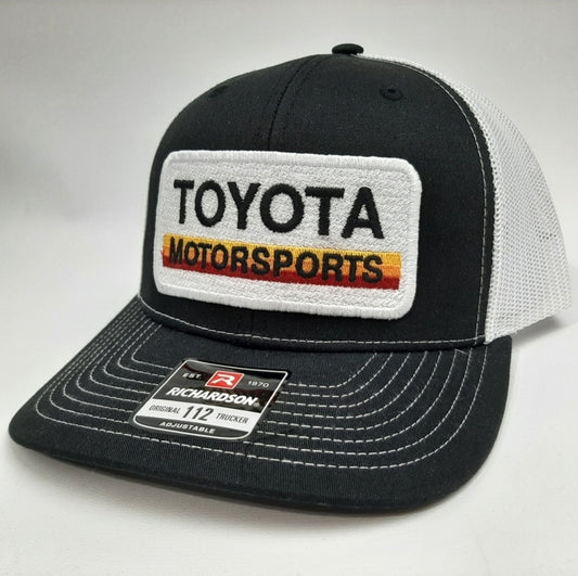 Toyota Motorsports Patch Richardson 112 Trucker Mesh Snapback Cap Hat Black & White