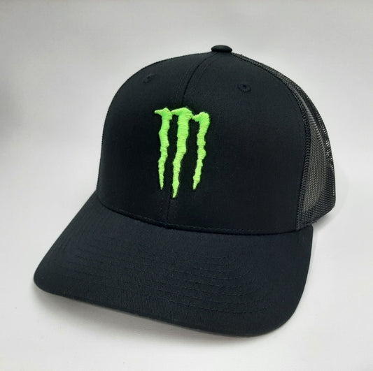Energy Embroidered Mesh Snapback Trucker Black