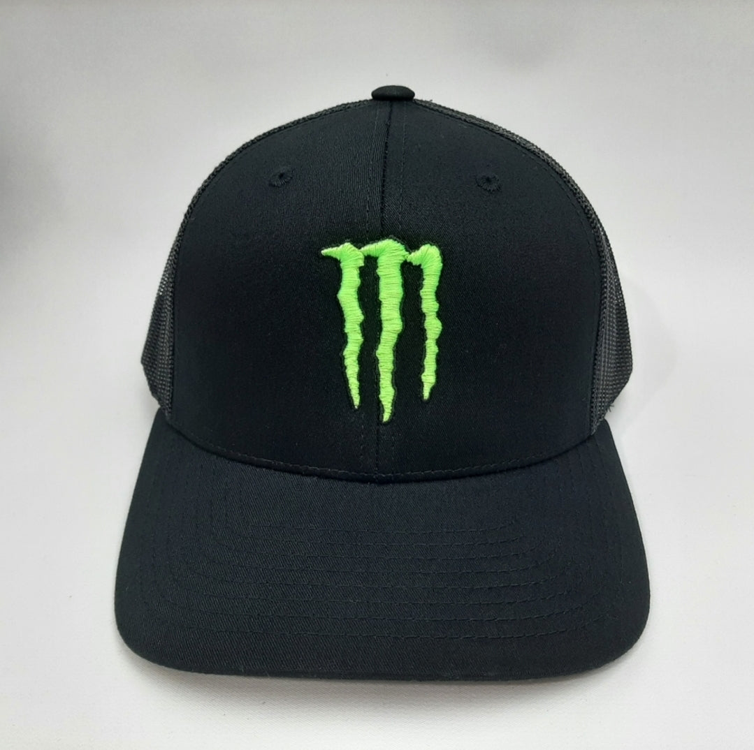 Monster Energy Embroidered Mesh Snapback Trucker Black