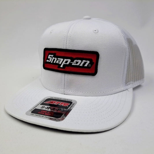 Snap On Snap-On Tools Trucker Mesh Snapback Cap Hat White