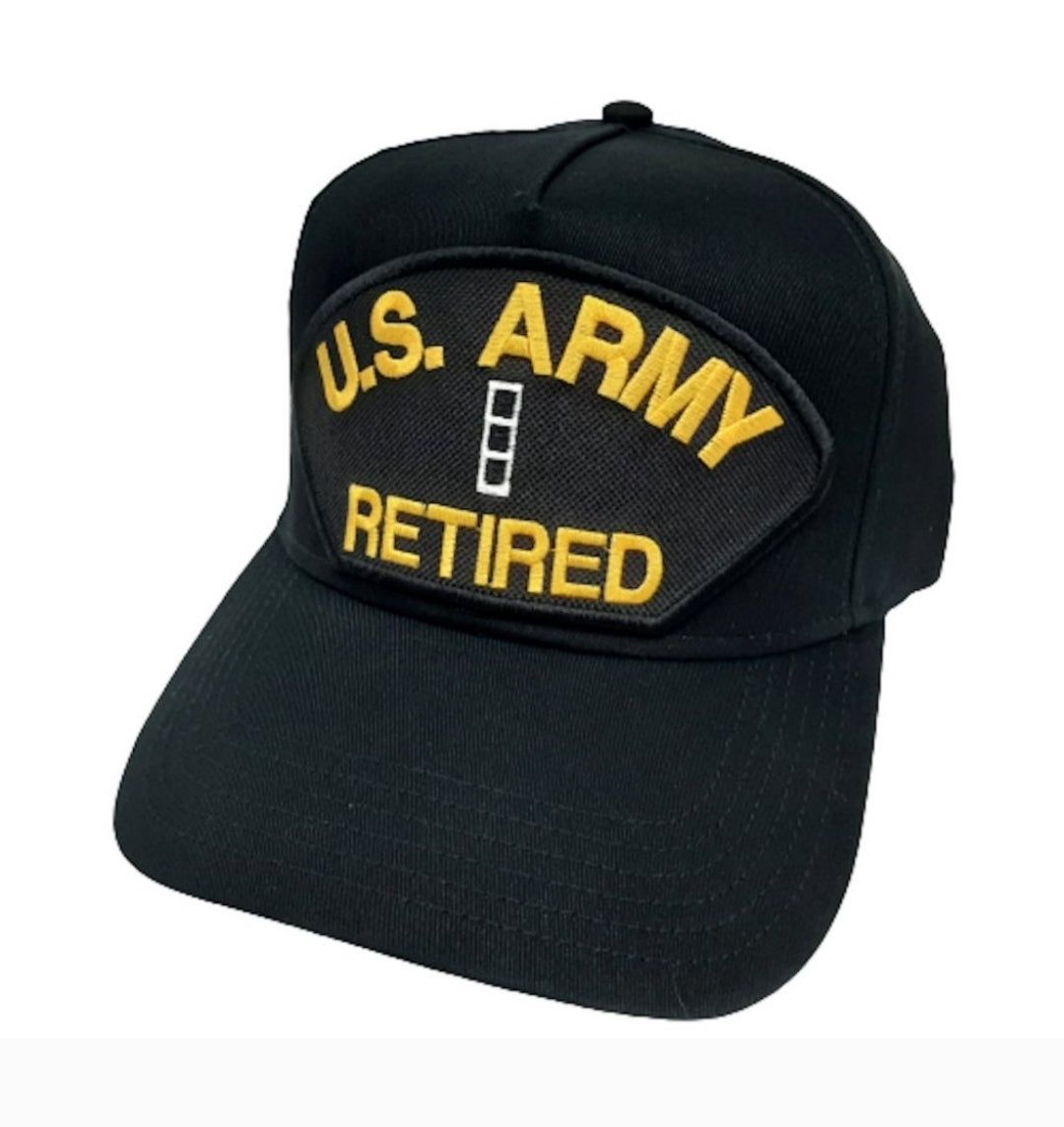 US ARMY RETIRED CHIEF WARRANT OFFICER 3 CW3 Embroidered Hat Baseball Cap Adjustable Black